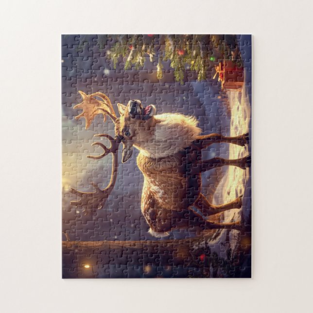 Christmas DEER TO SANTA'S HEART Jigsaw Puzzle (Vertical)