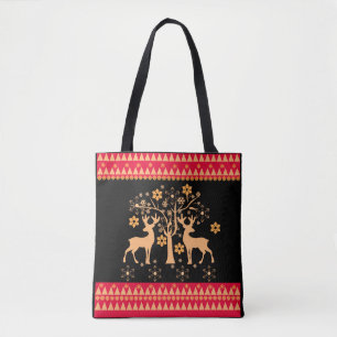 Christmas deer tote bag