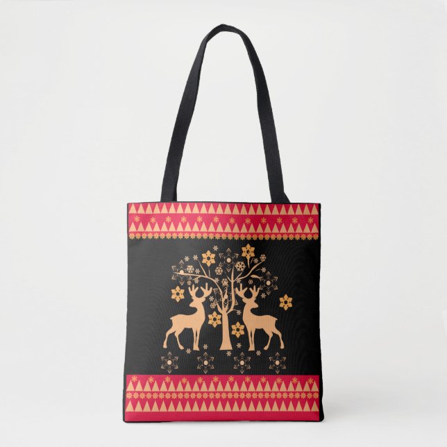 Christmas deer tote bag (Front)