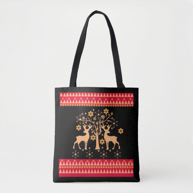 Christmas deer tote bag (Front)