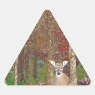 Christmas Deer Triangle Sticker