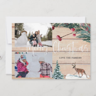 Christmas Deer Winter Multi Photo Card