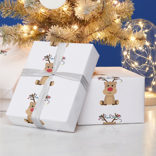 Christmas Deer Wrapping Paper (Holidays)