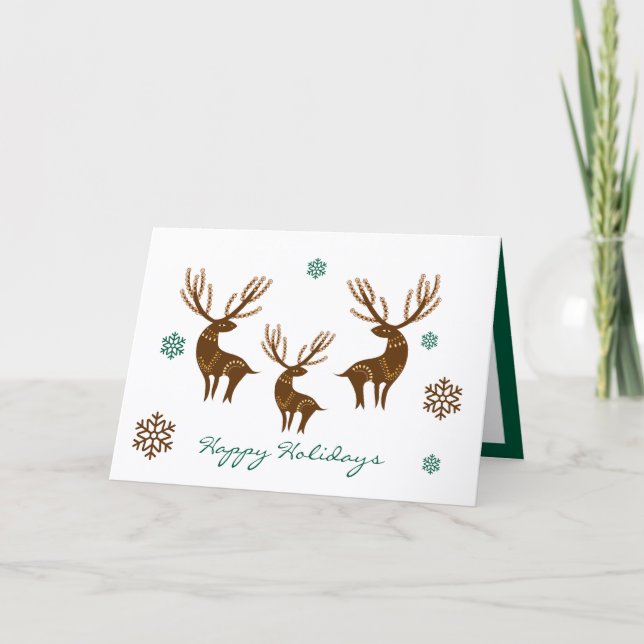 Christmas deers card (Front)