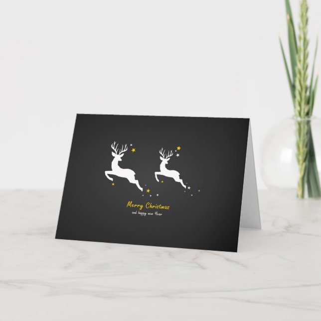 Christmas Deers Holiday Card (Front)
