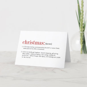 Christmas Definition Folded Holiday Card