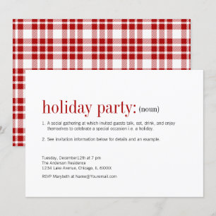 Christmas Definition Holiday Party Invitation