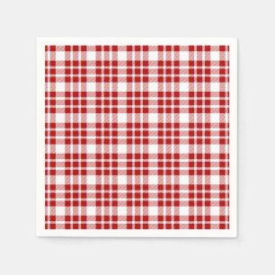 Christmas Definition Holiday Red Plaid Napkin