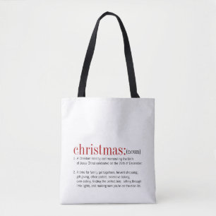 Christmas Definition Holiday Tote Bag