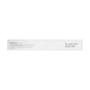Christmas Definition Holiday Wrap Around Label