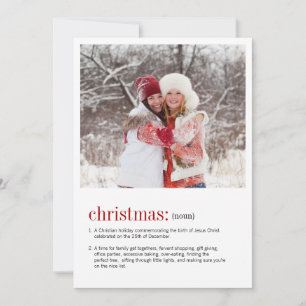 Christmas Definition Photo Holiday Card