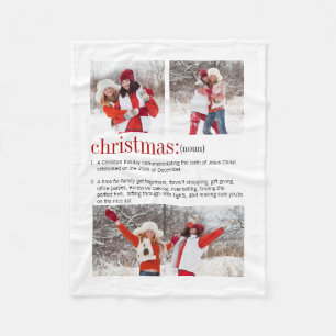 Christmas Definition Photo Holiday Fleece Blanket