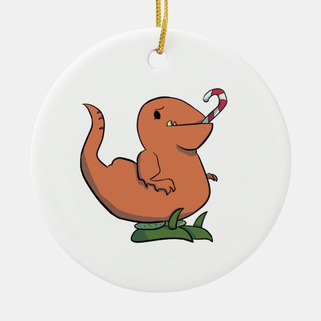 Christmas Deinonychus with Booties Ornament (Front)