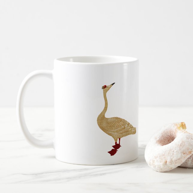 CHRISTMAS DELIVERY GOOSE COFFEE MUG (With Donut)