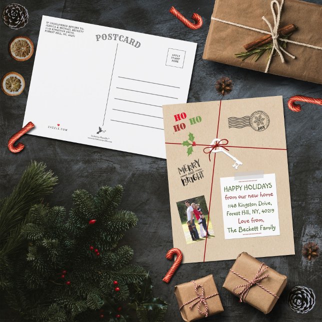 Christmas Delivery New Home Holiday Moving Announcement Postcard (Creator Uploaded)