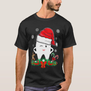 Christmas Dental Assistant Dentist Santa Thooth Ad T-Shirt