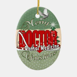 CHRISTMAS Dental Medicine DENTIST Ceramic Tree Decoration