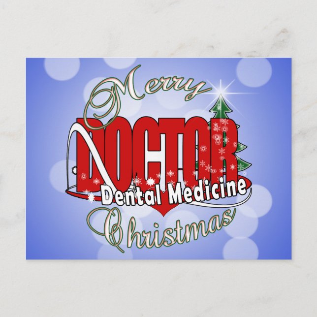 CHRISTMAS Dental Medicine DENTIST Holiday Postcard (Front)