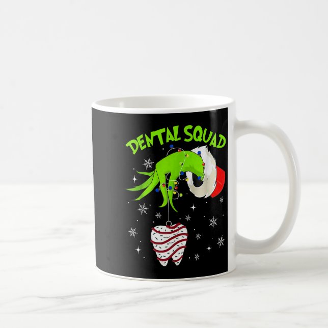 Christmas Dental Squad Cute Dentist Dental Hygieni Coffee Mug (Right)