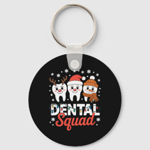Christmas Dental Squad Dental Lab Hygienist Key Ring