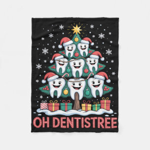 Christmas Dental Squad Oh Dentistree Fleece Blanket