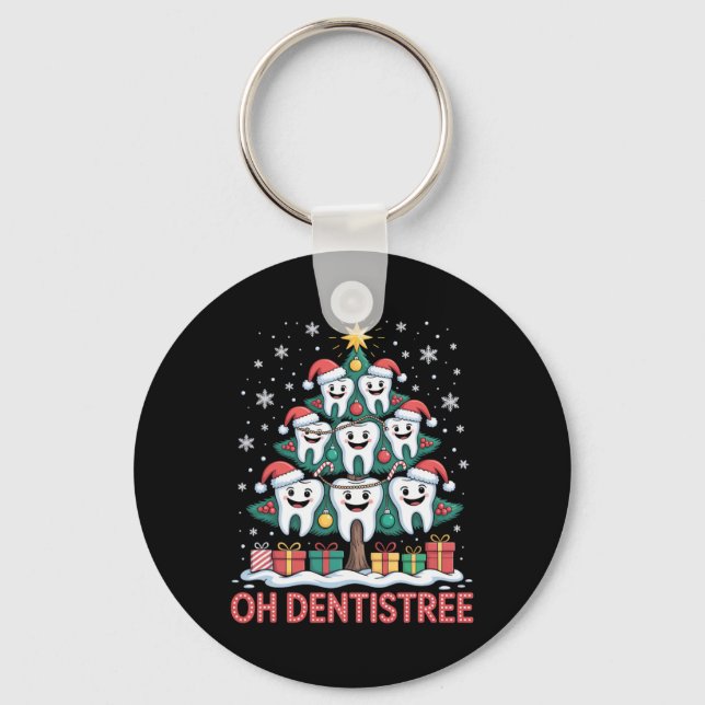 Christmas Dental Squad Oh Dentistree  Key Ring (Front)