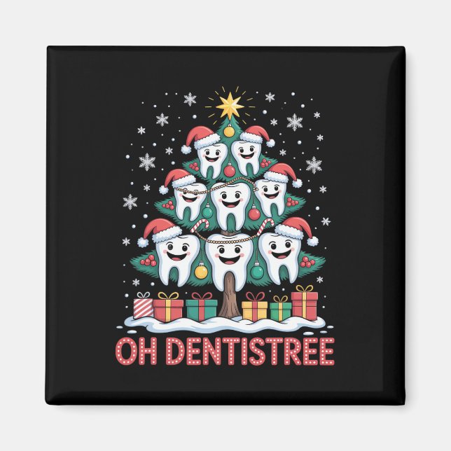 Christmas Dental Squad Oh Dentistree  Magnet (Front)