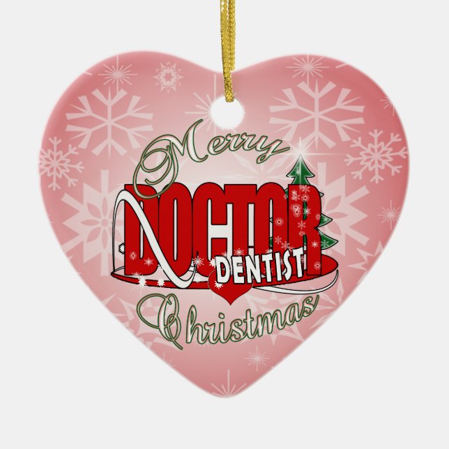 CHRISTMAS DENTIST CERAMIC TREE DECORATION (Front)