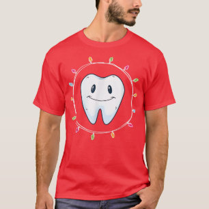 Christmas Dentist Dental Tooth in Christmas Lights T-Shirt