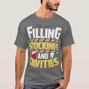 Christmas Dentist Funny Humour Sayings Quotes T-Shirt