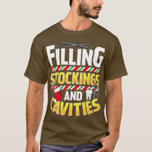 Christmas Dentist Funny Humour Sayings Quotes T-Shirt