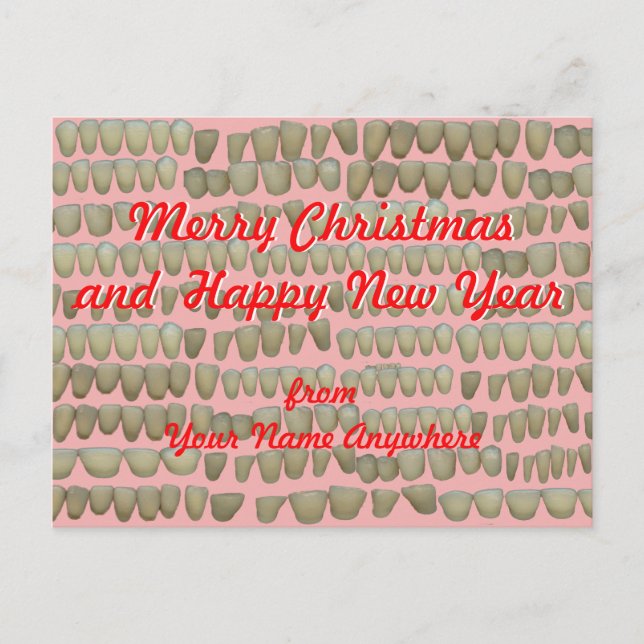 Christmas Dentist Orthodontist Dental Hygientist Holiday Postcard (Front)