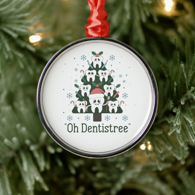Christmas Dentist Tree Dental Oh Dentistree Tooth  Metal Tree Decoration (Tree)