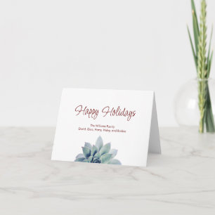 Christmas Desert Botanical Succulent  Festive Card