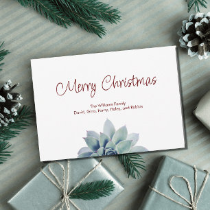 Christmas Desert Southwest Succulent Festive Holiday Card
