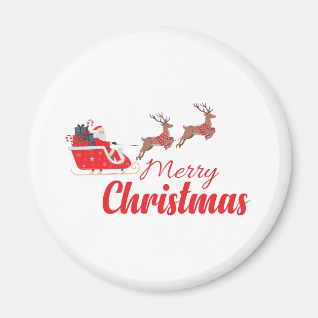 Christmas design and reindeer magnet (Front)