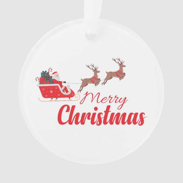 Christmas design and reindeer ornament (Front)