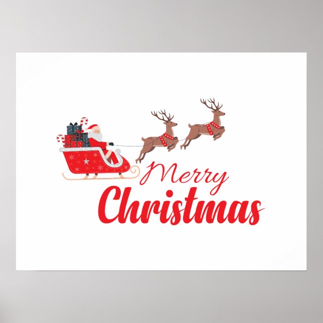 Christmas design and reindeer poster (Front)