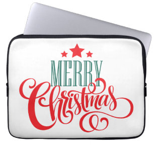 Christmas design and stars laptop sleeve