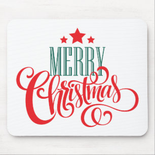 Christmas design and stars mouse mat