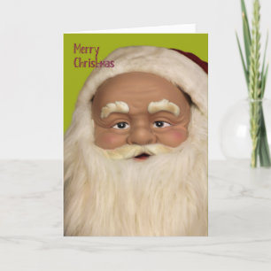 Christmas Design for Senior Male with Santa Holiday Card