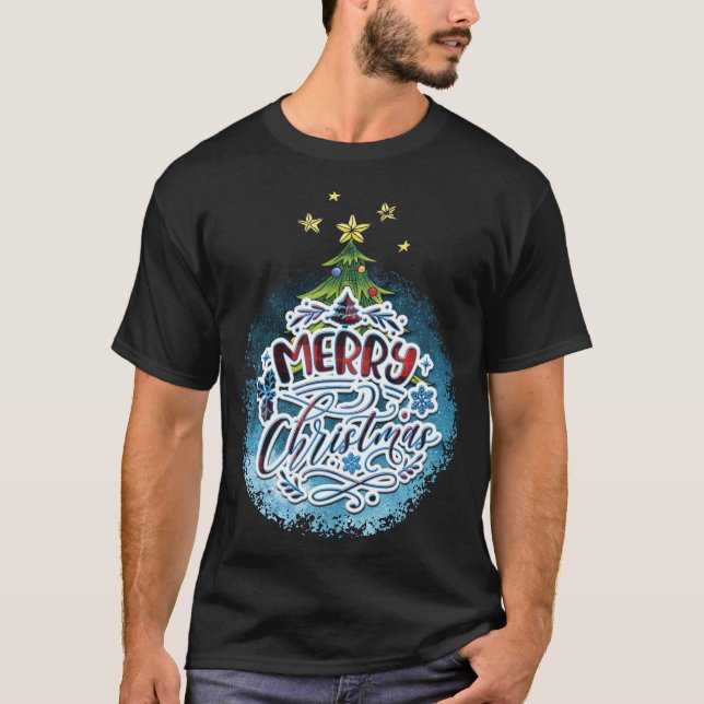 Christmas design Merry Christmas snow globe T-Shirt (Front)