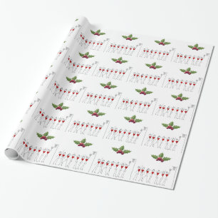 Christmas Design Netball Theme Wrapping Paper