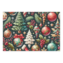 Christmas Design Pattern 9 Flat Sheet Set of 3
