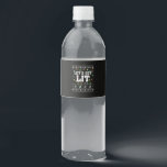 Christmas Design Quote - Let's Get Lit Water Bottle Label<br><div class="desc">Christmas Design Quote - Let's Get Lit: A witty holiday design featuring a bold pun quote. Perfect for festive outfits. Fun,  witty,  and seasonal.</div>