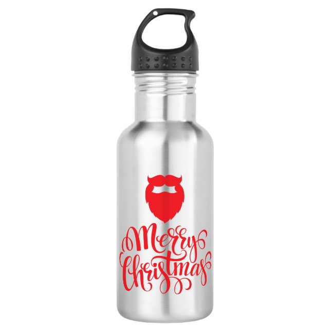 Christmas design Santa beard 532 Ml Water Bottle (Front)