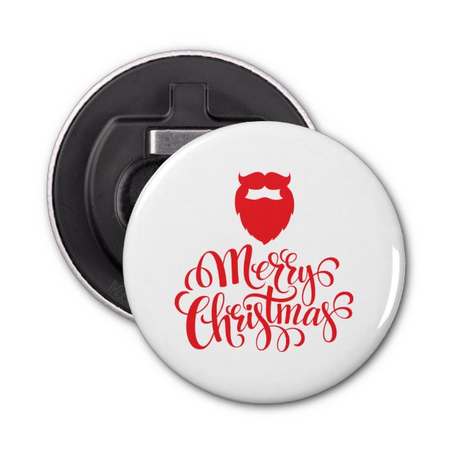 Christmas design Santa beard Bottle Opener (Front)