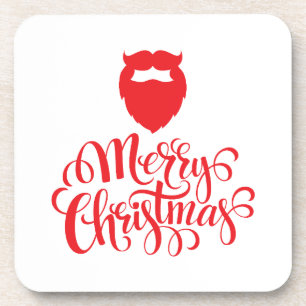 Christmas design Santa beard Coaster