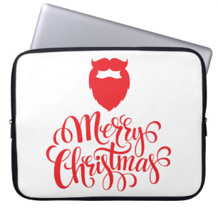 Christmas design Santa beard Laptop Sleeve