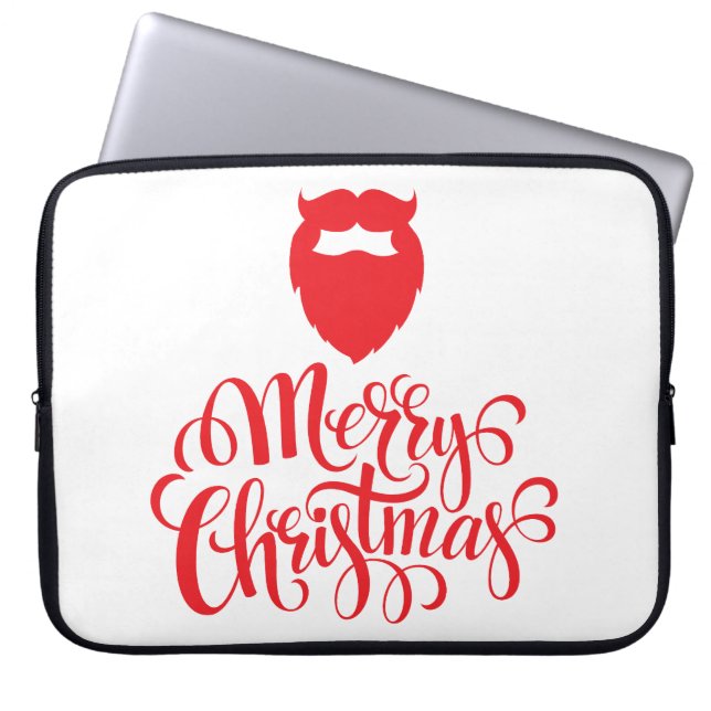 Christmas design Santa beard Laptop Sleeve (Front)
